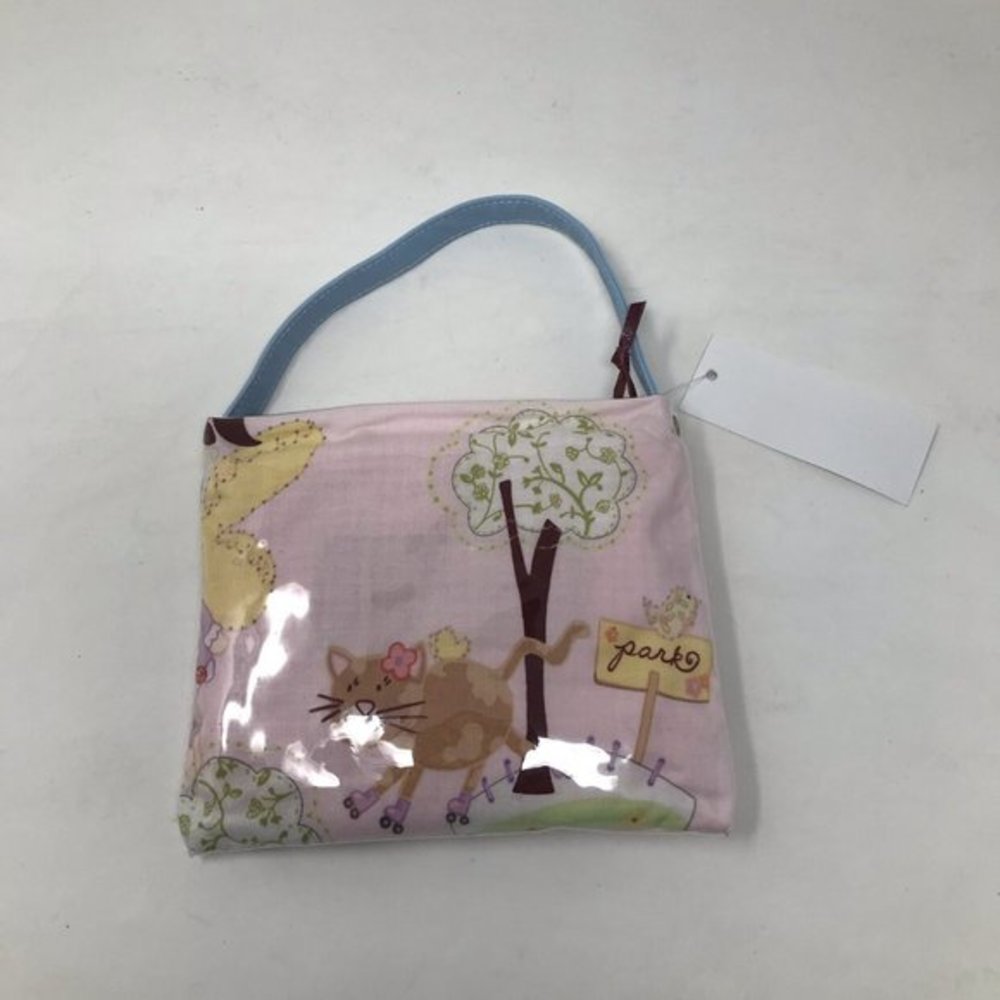 M Andonia Little Girls Mini Flat Tote with Pink Fairy and Cat Print NEW - Picture 2 of 4